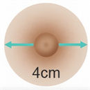 乳輪のサイズ:4cm