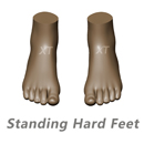 スタンディング機能:ハードフィート（足首から足裏まで硬め）