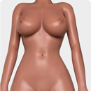 肌の色:ブラウン