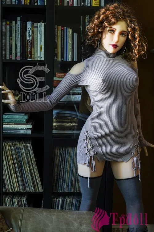 163cm巻き毛ダッチワイフ