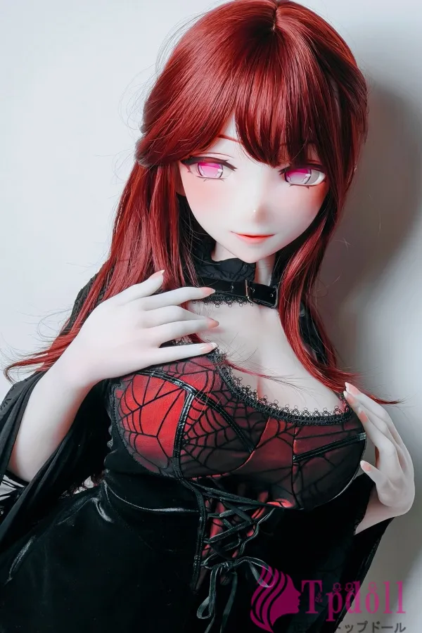 Elsa Babe AHRC036番 秋月霜「Akizuki Shimo」 176cm M中胸 赤髪の魅力的な美女 フルシリコン製アニメ系ラブドール ピンク肌