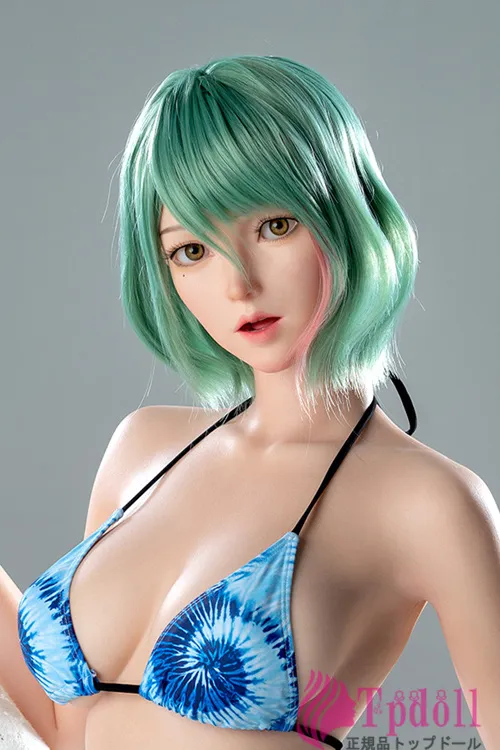 ZELEX DOLL GE107 瑚小奈 170cm緑髪若い美しい女性 フルシリコン製 等身大ラブドール 大胸 ノーマル肌 口開閉&模擬口腔