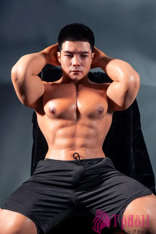 QITA DOLL #114 元 170cmシリコン製 リアル男神ラブドール ペニス一体式 魅力的男性 筋肉系ダッチワイフ 女性用 ブラウン肌 シームレスヘッドとボディの一体型