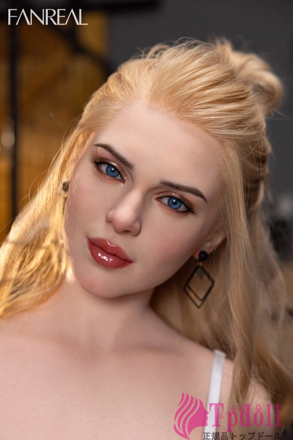 FANREAL Gina 155cmリアルな皮膚メイク付き フルシリコン製 金髪 魅力のセクシー美人 ダッチワイフ Fカップ ノーマル肌