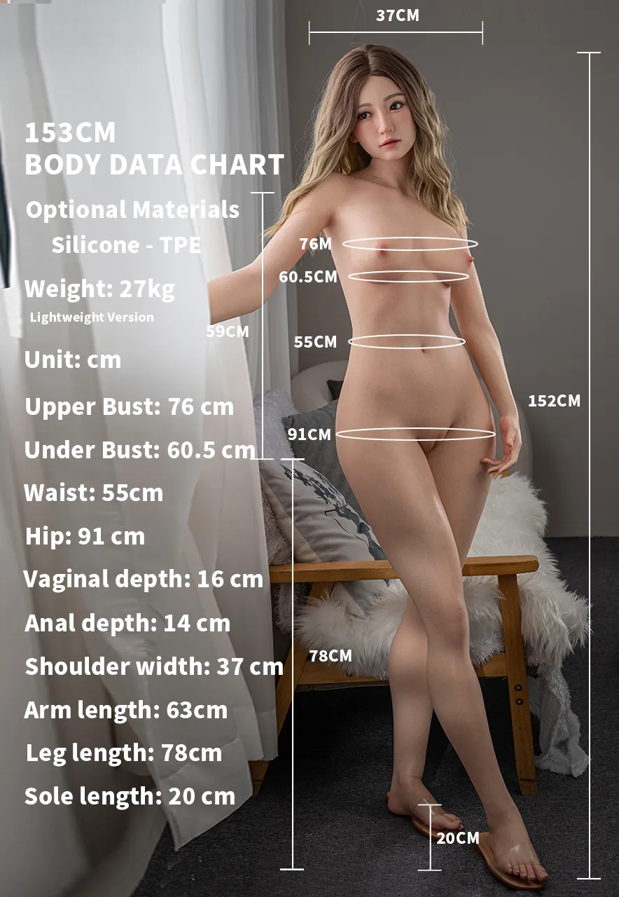 Jiusheng Doll 153cm Cカップシリコン製ラブドール