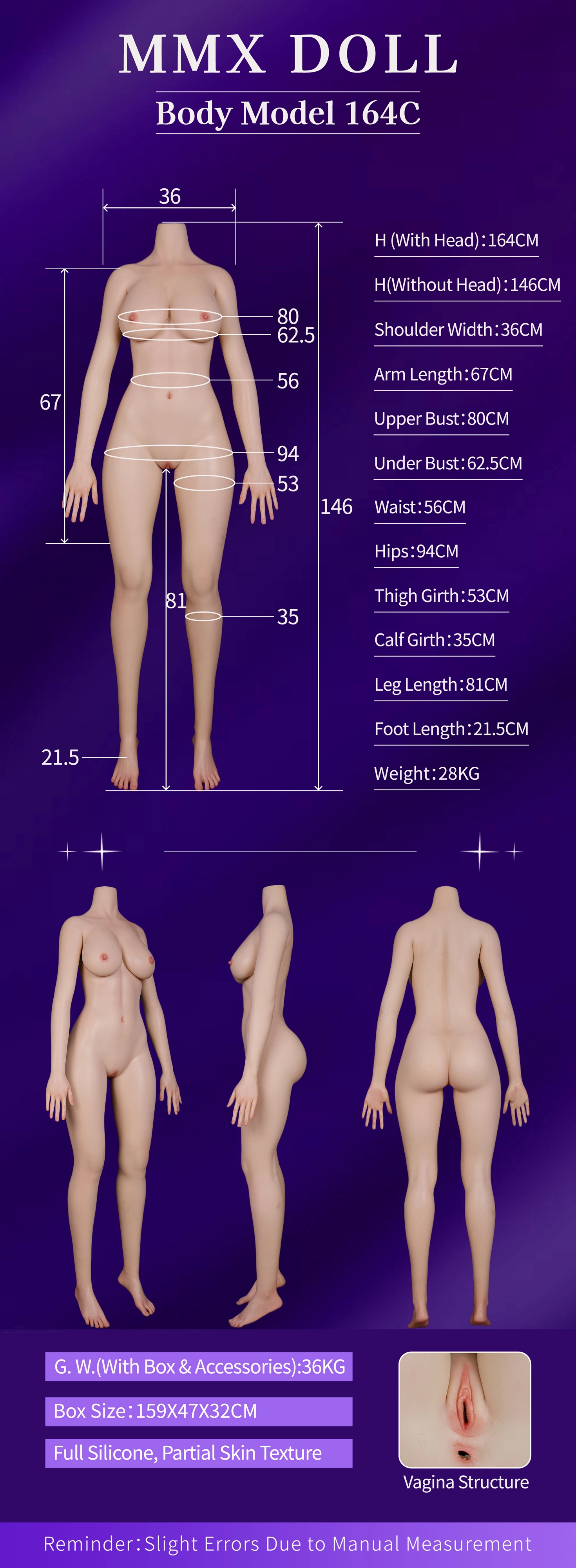 MMXDOLL 164cm Dカップ フルシリコン製ラブドール