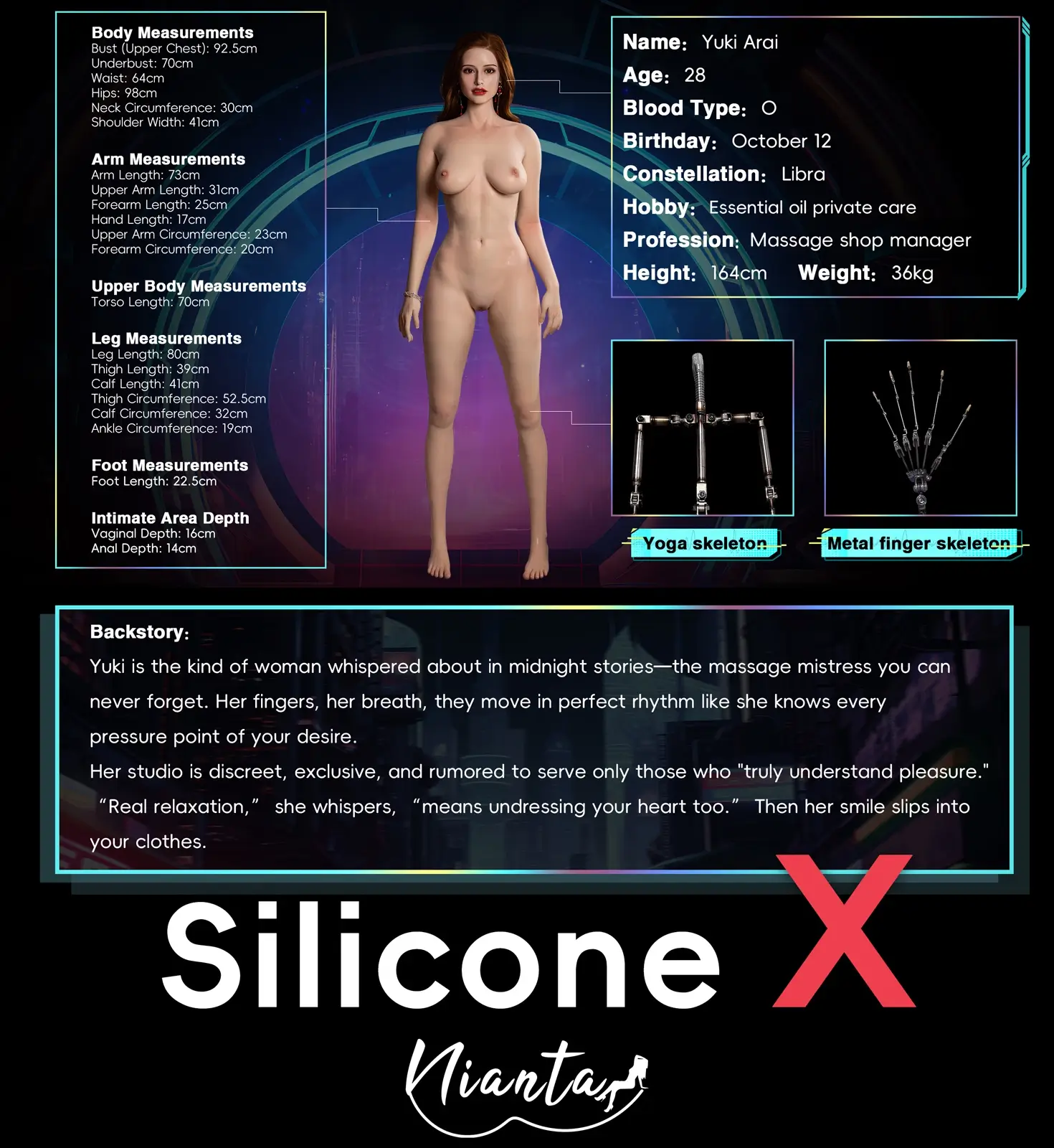 Nianta Doll Silicone-Xシリーズ #28 Yuki Araiフルシリコン製ラブドール