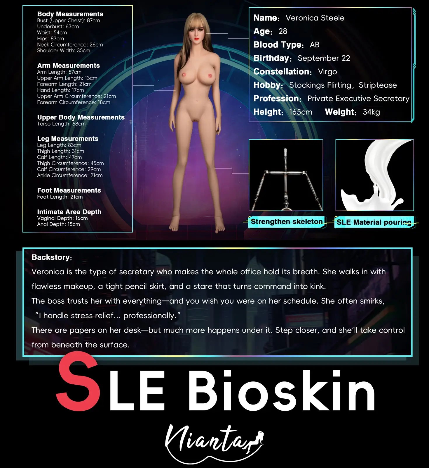 Nianta Doll SLEシリーズ #S15 Veronica Steele TPE製ラブドール