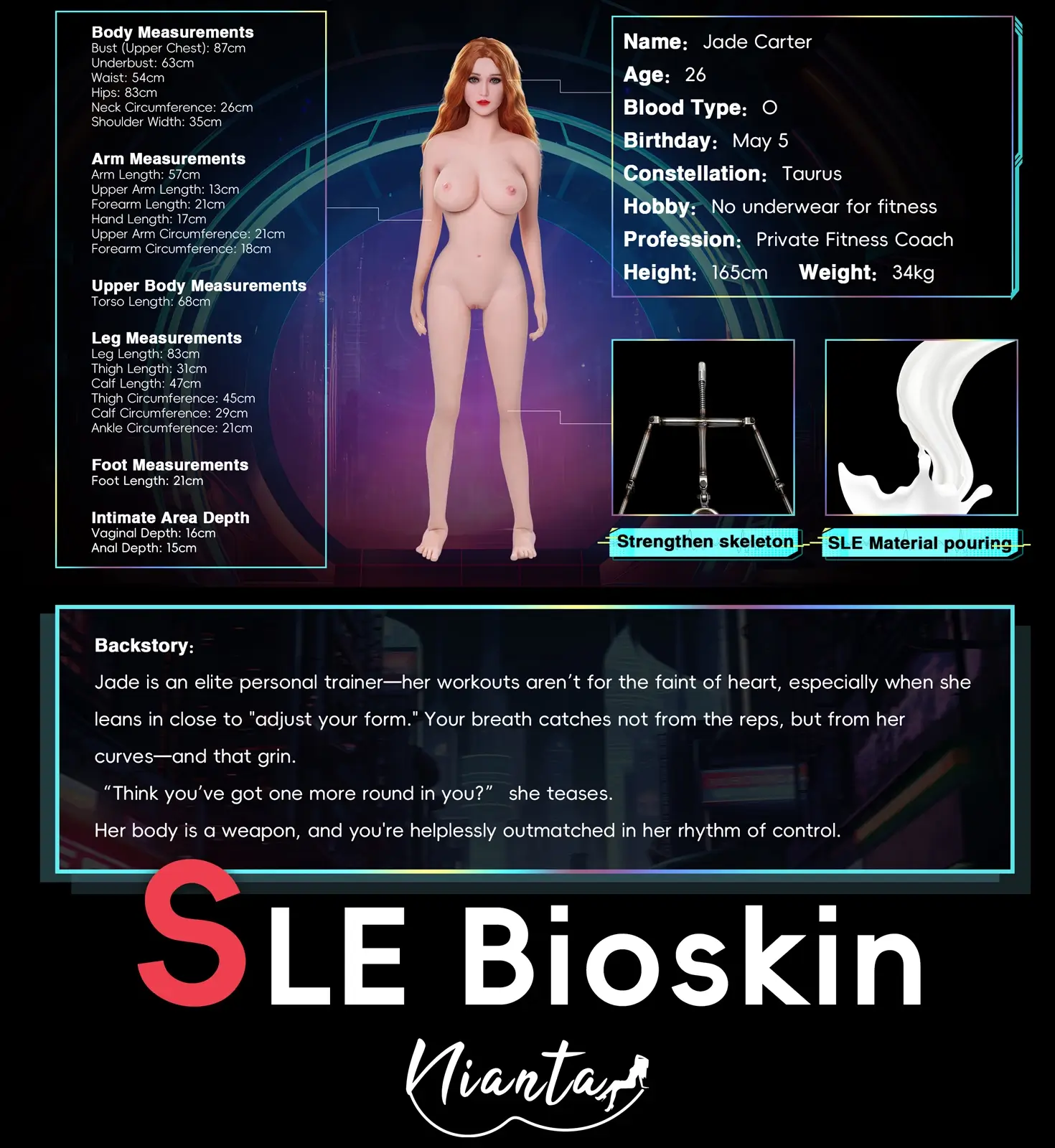 Nianta Doll SLEシリーズ #S24 Jade Carter TPE製ラブドール