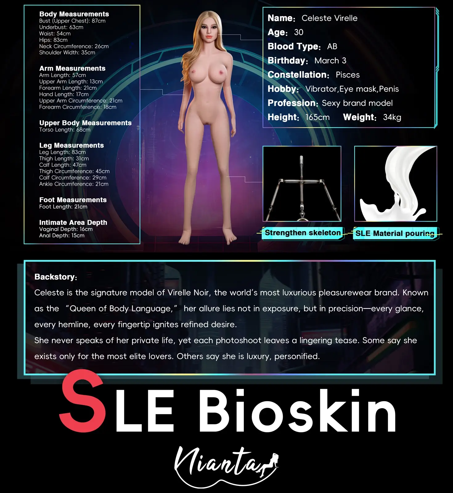 Nianta Doll SLEシリーズ #S33 Celeste Virelle TPE製ラブドール