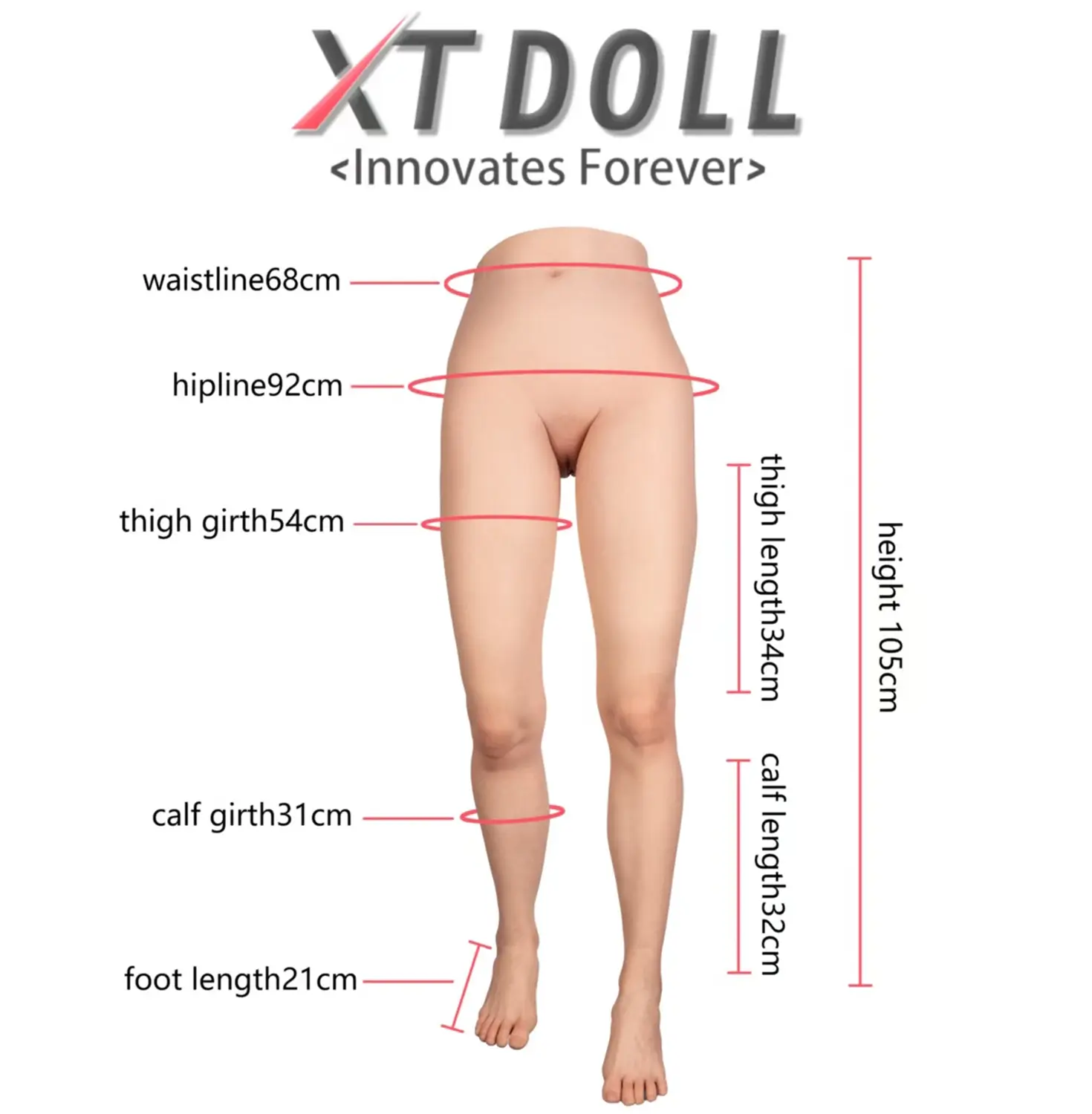 XTDOLL Legs Torso 105cm美脚ラブドール