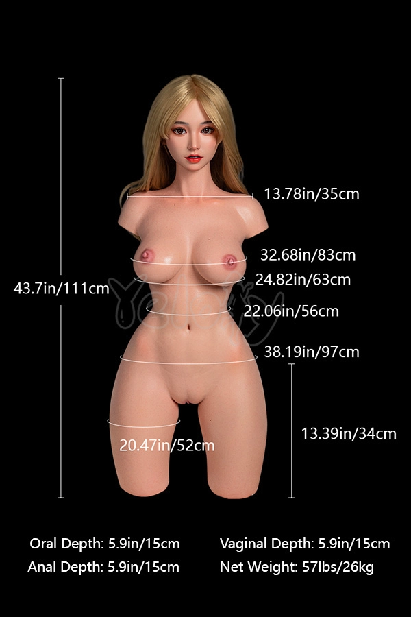 Yeloly DS-10シリコン製トルソーラブドール