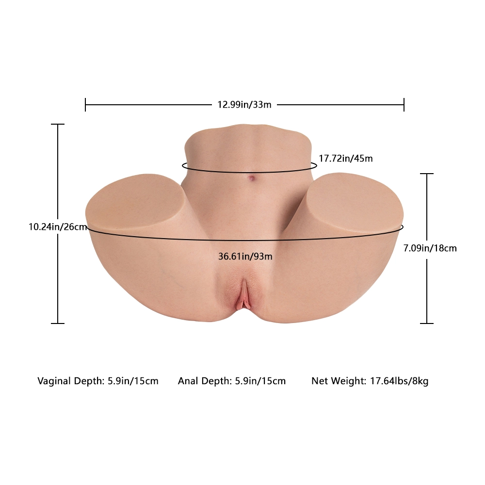 Yeloly DS-12シリコン製柔らかいお尻ラブドール